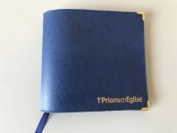 Couverture simili cuir grainé bleu Gand Format
