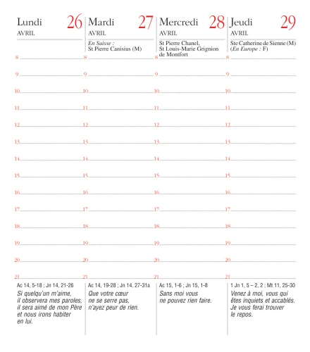 Agenda Prions en Église 2027
