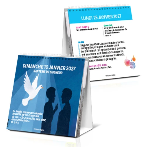 Éphéméride 2027 Prier chaque jour avec les saints et l'Évangile - pages intérieures